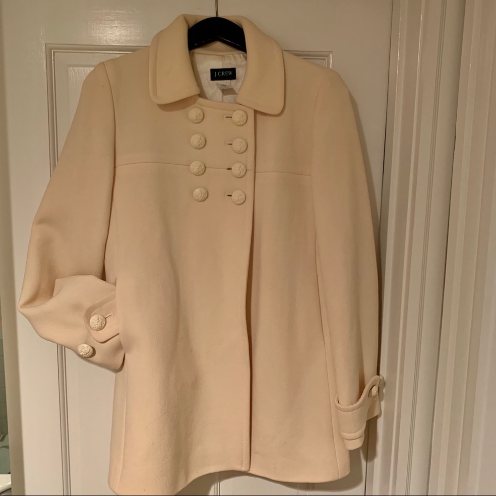 J. Crew winter white wool coat
